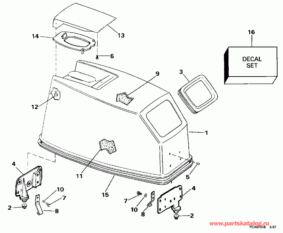 �������� ��������� ����� Evinrude E50TSLECC 1998  -  Johnson -- Rope Start Only / Johnson -- ���� Start Only