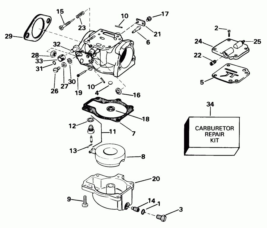 �������� ��������� ����� ������� E50TTLECA 1998  - rburetor / rburetor
