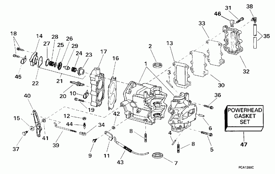 ��������� ����� ������� E5DRLECR 1998  - linder & Crankcase - linder & ������ ���������