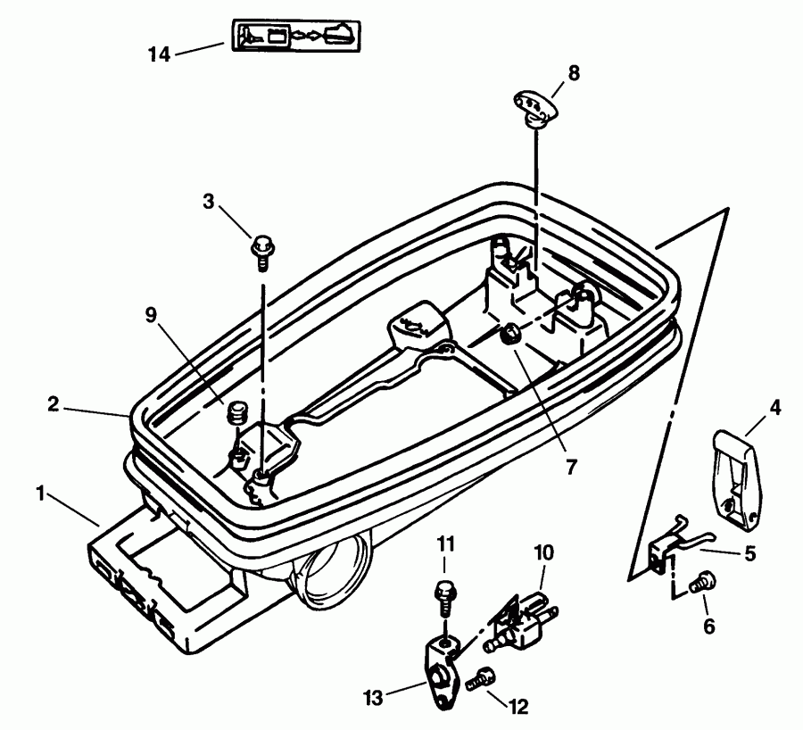 ��������� ��������� Evinrude E5RECS 1998  - wer Engine Cover / wer ������ ��������� (�����)