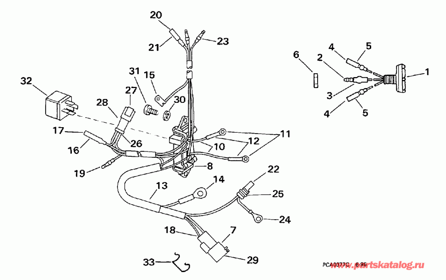   Evinrude E60TLECM 1998  - wer Trim/tilt Electrical - wer Trim / tilt 