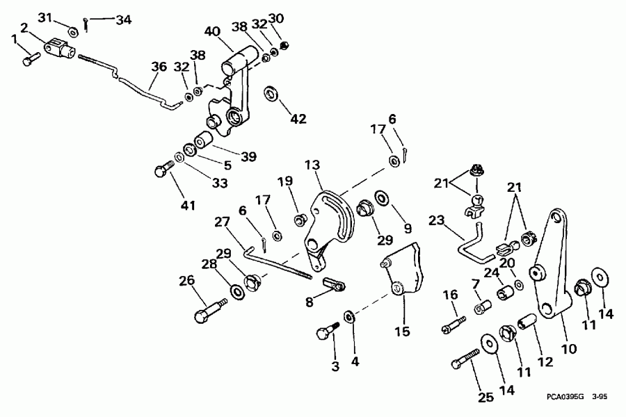 ��������� Evinrude E60TTLECM 1998  - ift & ����������� ��������age / ift & Throttle Linkage