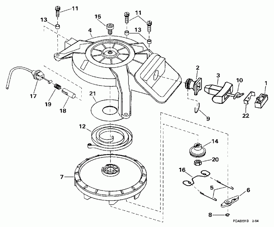 �������� ��������� ����� Evinrude E6RECR 1998  - wind Starter / wind �������