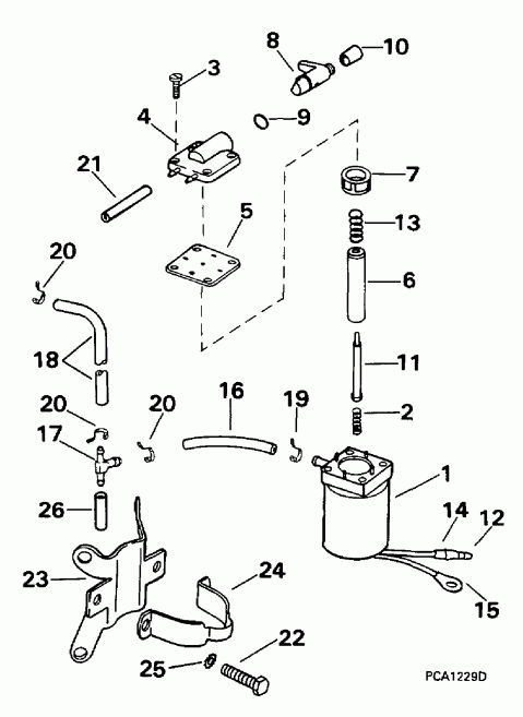  Evinrude E8FRXECA 1998  - ectric Primer System - ectric Primer System