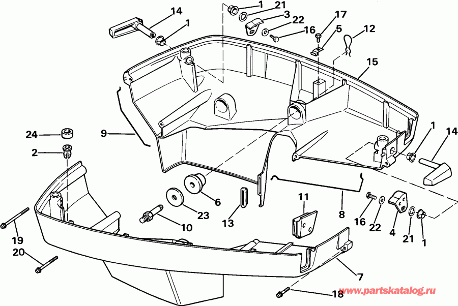 �������� ��������� ����� EVINRUDE E8FRXECA 1998  -  Johnson
