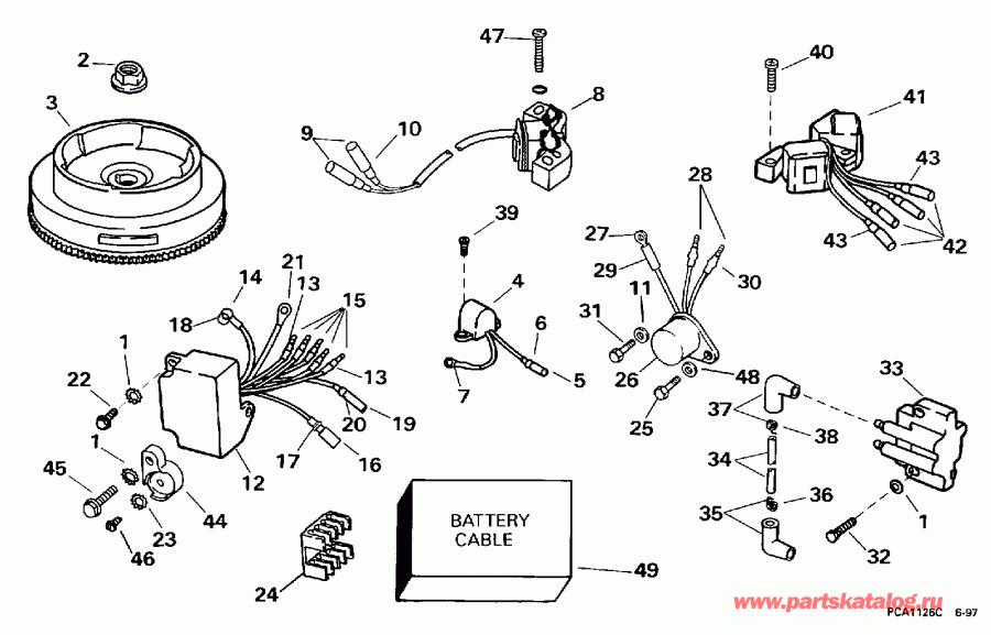 �������� ��������� ����� EVINRUDE E8FRXECA 1998  -  Electric / Electric