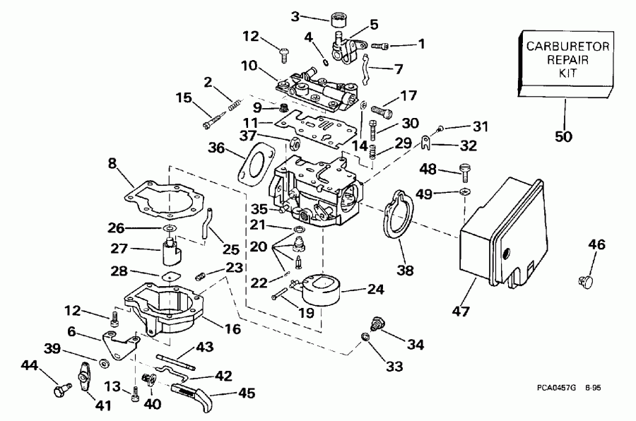 ��������� ����� EVINRUDE E8SRLECA 1998  - rburetor - rburetor