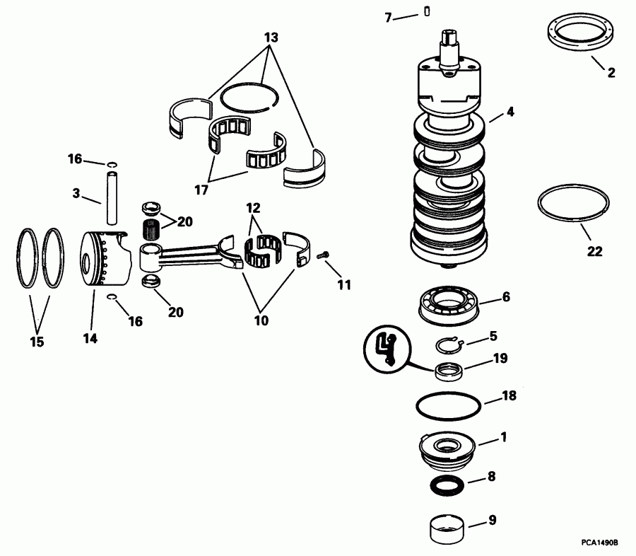 ��������� ��������� Evinrude E90FSLECS 1998  - ank��� & ������