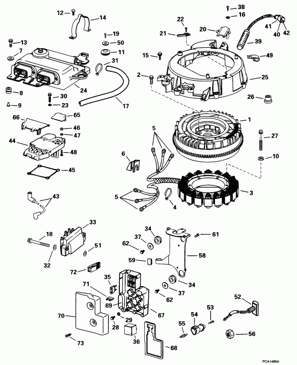 ��������� ����� Evinrude E90FSLECS 1998  - ectrical System / ectrical System