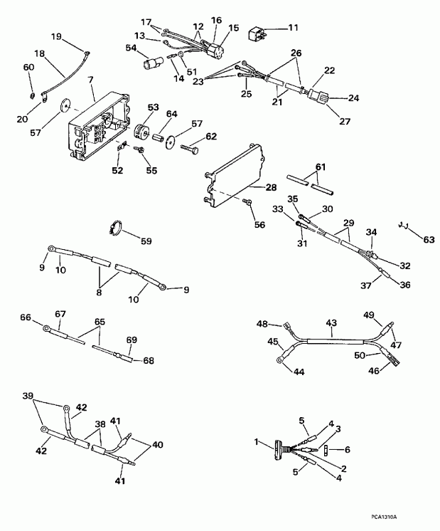 �������� ��������� ����� Evinrude E90TSLECM 1998  - wer Trim/tilt Electrical
