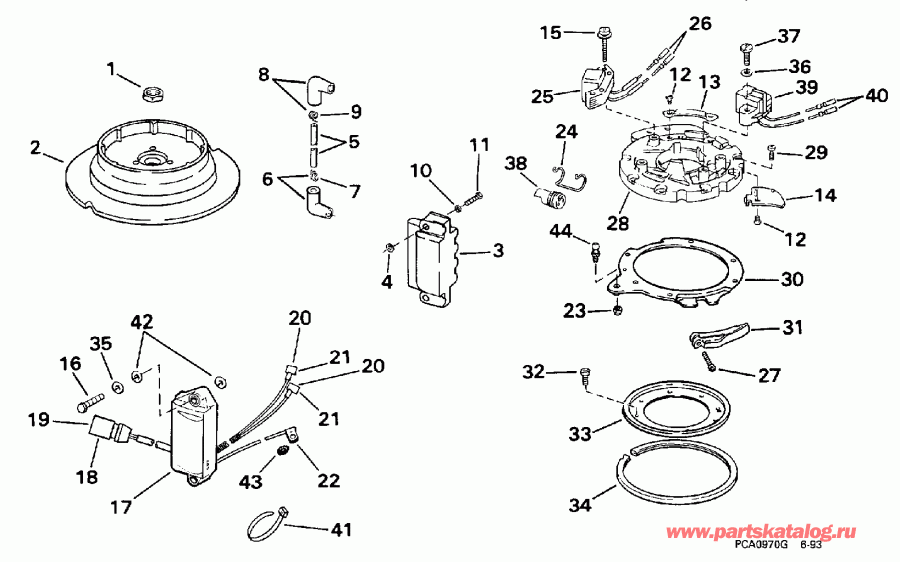 ��������� ��������� EVINRUDE HE15KCLO 1998  - nition / nition