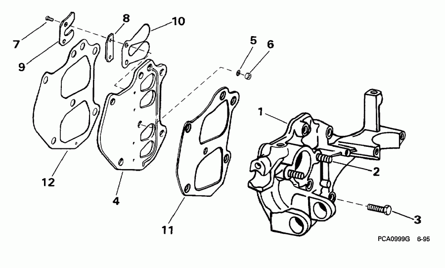�������� ��������� ����� EVINRUDE HE15KCLO 1998  - take Manifold / take ���������