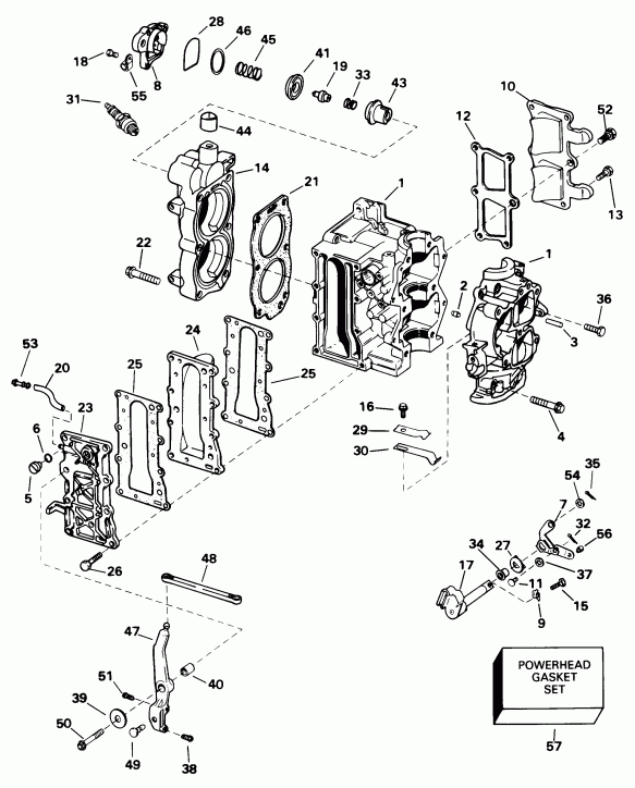 �������� ��������� ����� ������� HE15KCO 1998  - linder & ������ ��������� / linder & Crankcase