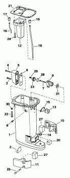 ����� ������� HE15KCO 1998  - haust Housing - haust ������