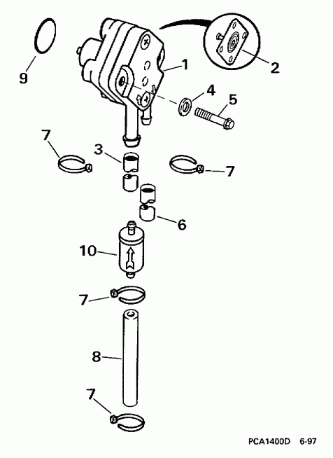 �������� ��������� ����� EVINRUDE HE6FRECA 1998  - el Pump - el �����