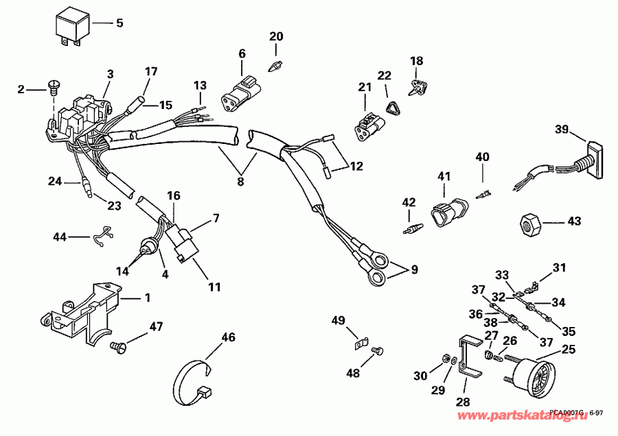 ��������� ��������� ������� L150GLECA 1998  - wer Trim/tilt Electrical - wer Trim / tilt ���������