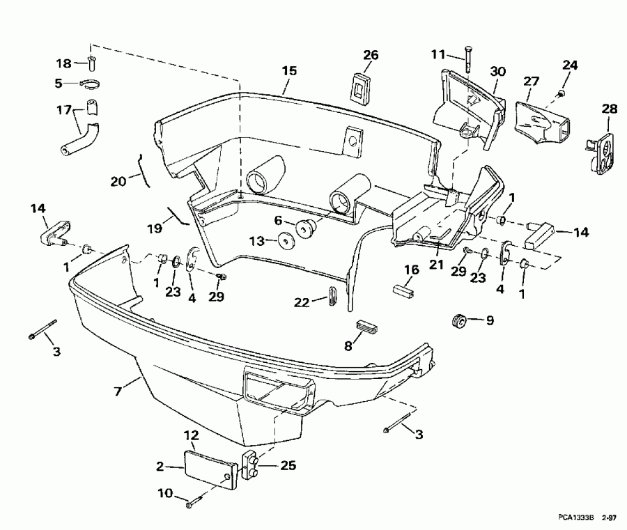 �������� ����� Evinrude SE105RWLH 1998  - wer ������ ��������� (�����) / wer Engine Cover