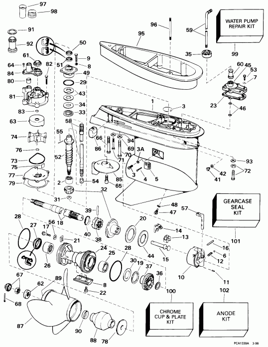 �������� ��������� ����� Evinrude SE105RWYH 1998  - arcase - arcase