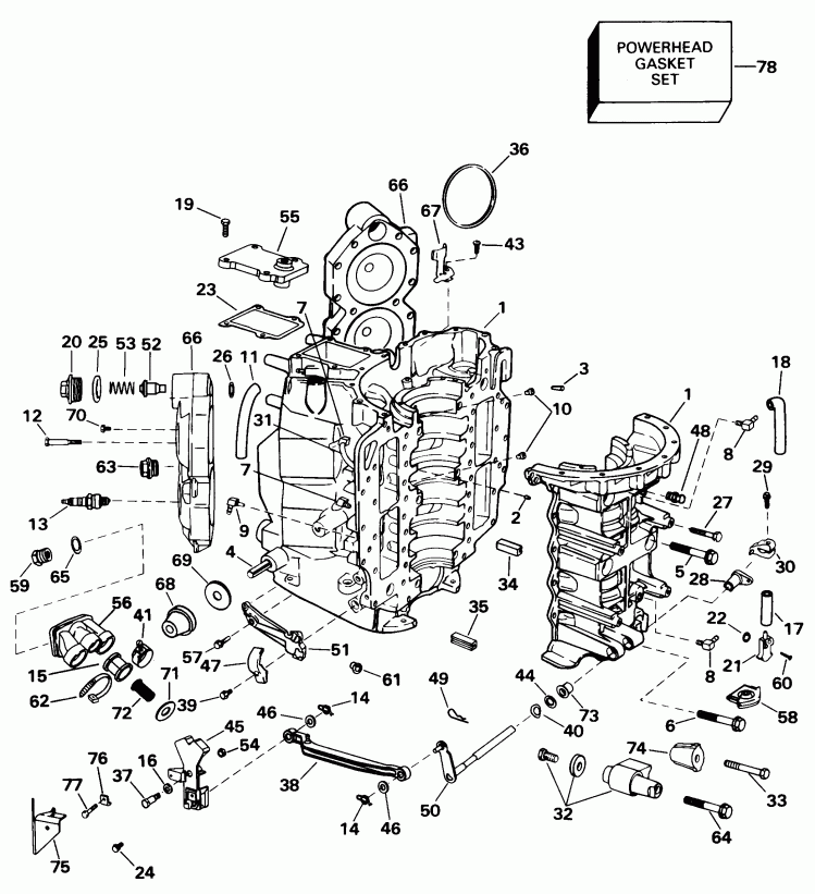 ��������� ������� SE105WELV 1998  - linder & Crankcase - linder & ������ ���������