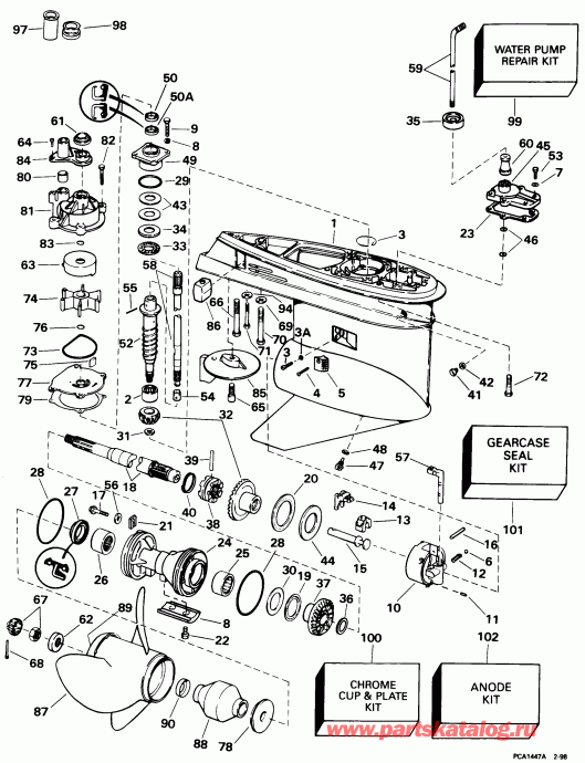 ��������� ��������� EVINRUDE SE105WELV 1998  - arcase - arcase