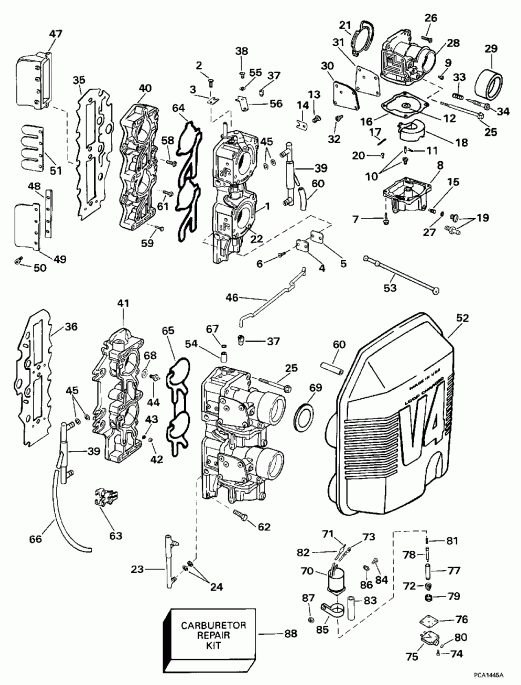  ������� SE105WEXV 1998  - rburetor & �������� ��������� / rburetor & Intake Manifold