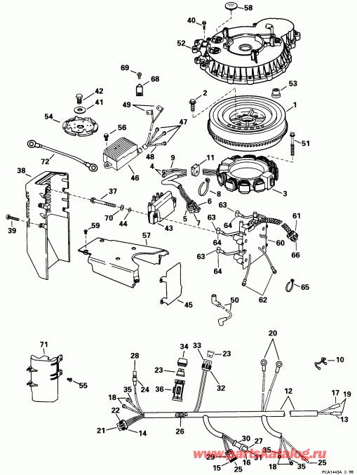 ��������� �������� ����� Evinrude SE105WEXV 1998  -  105wrp Models - 105wrp Models