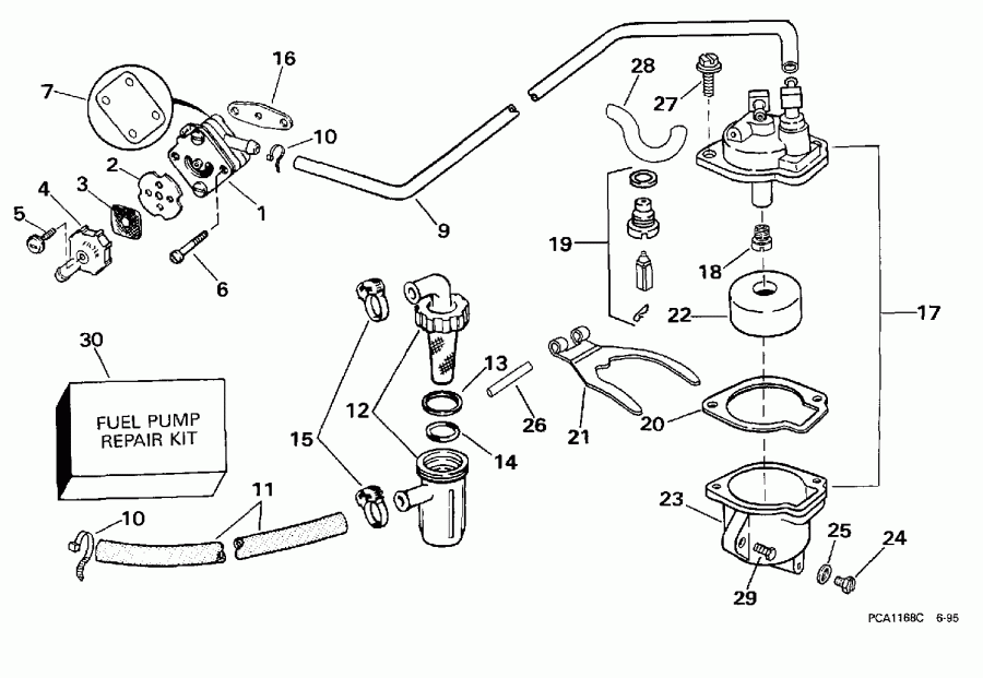 �������� ��������� ����� EVINRUDE SE10RPLY 1998  - 15kc Models Only /  15kc Models Only