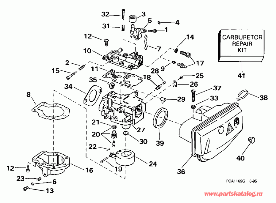 ��������� ��������� EVINRUDE SE10RPY 1998  - rburetor