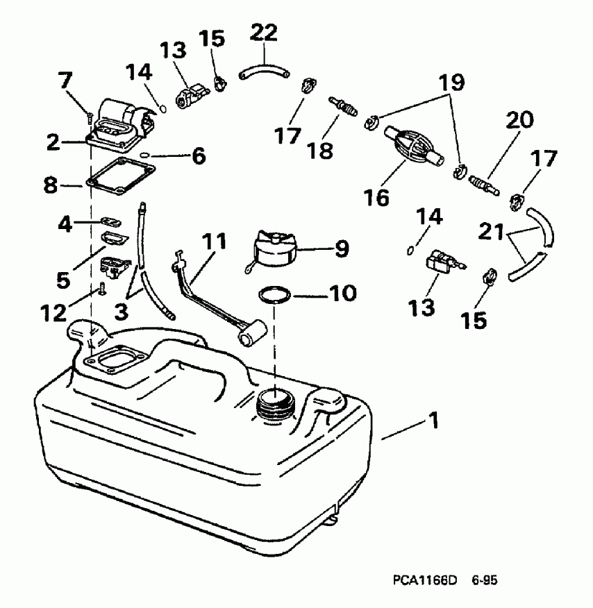 ��������� ��������� EVINRUDE SE10RPY 1998  -  3 Gallon -- 15kc Models Only - 3 ������ -- 15kc Models Only