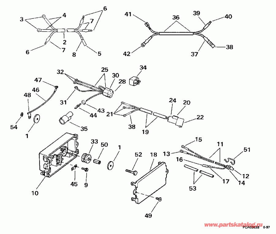  Evinrude SE125WTPLN 1998  - wer Trim / tilt ��������� / wer Trim/tilt Electrical