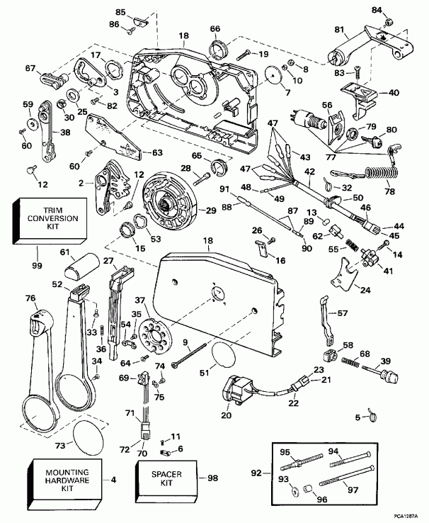  EVINRUDE SE125WTPLN 1998  - mote Control / mote 