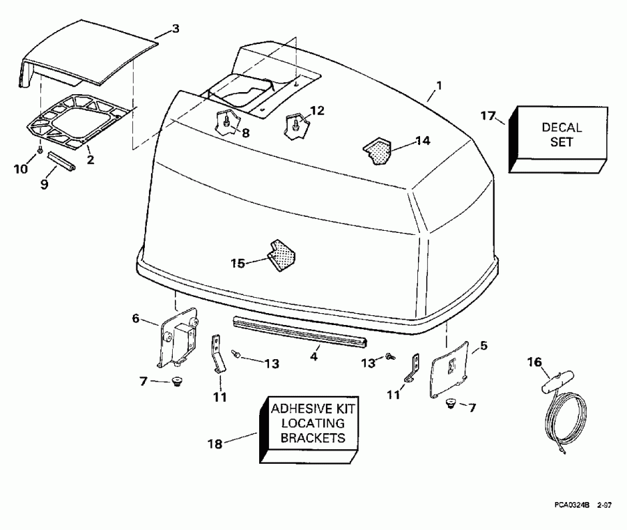  Evinrude SE125WTPXN 1998  - gine Cover - gine 