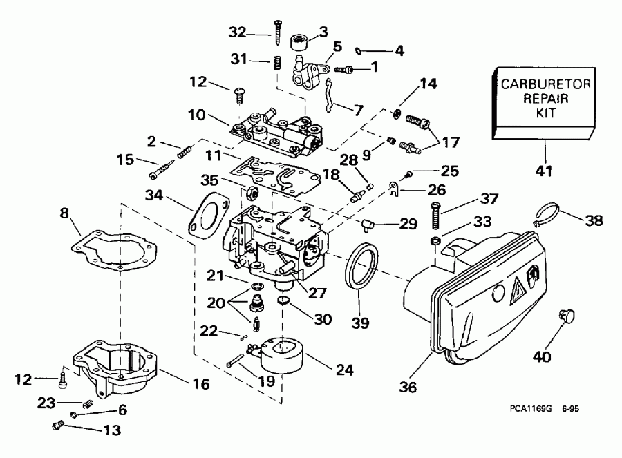 �������� ����� Evinrude SE15RPC 1998  - rburetor