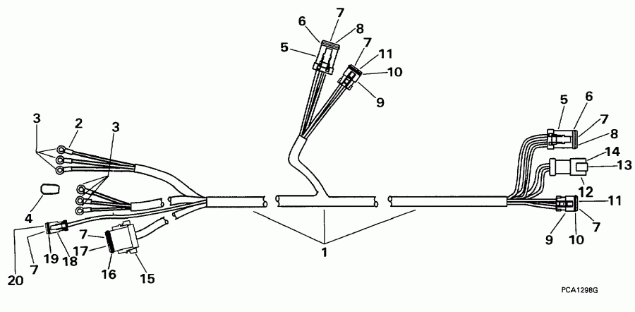 �������� ����� EVINRUDE SE200WTPLG 1998  - strument Cable - strument ������