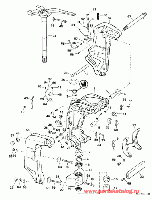 �������� ����� Evinrude SE200WTPLG 1998  - dsection / dsection