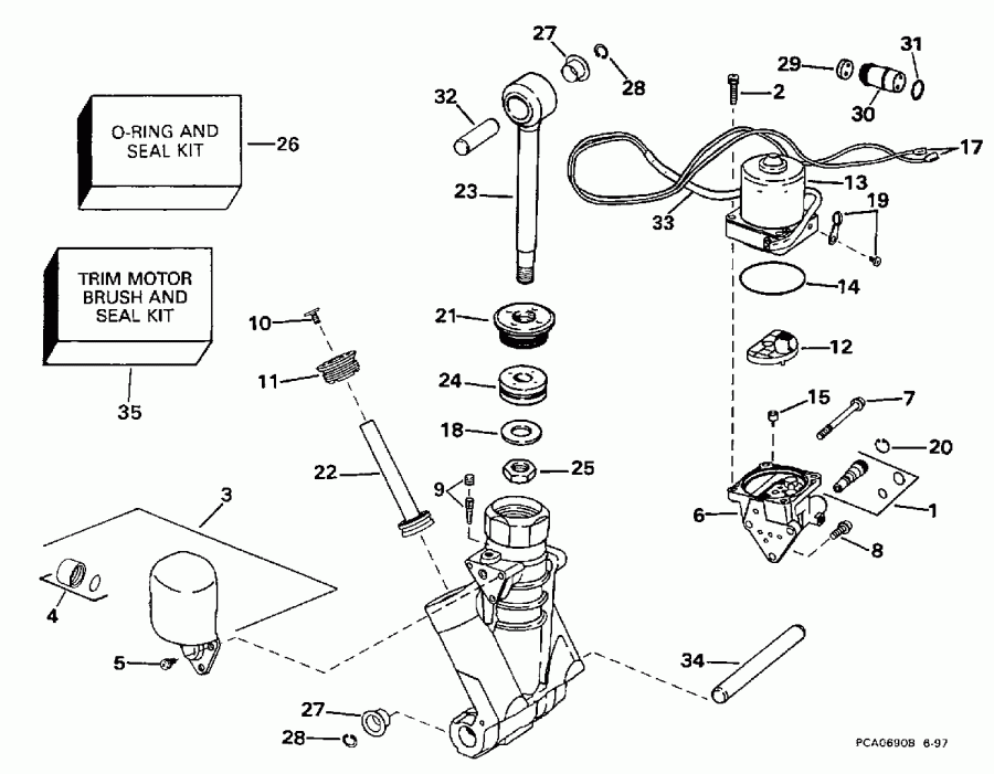 ����� ������� SE200WTPXG 1998  - wer Trim/tilt Hydraulic Assembly - wer Trim / tilt Hydraulic Assembly