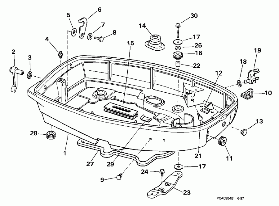 ����� EVINRUDE SE25RPLP 1998  - wer ������ ��������� (�����) / wer Engine Cover