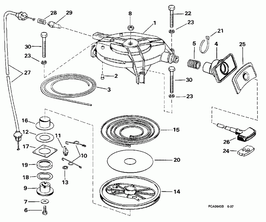 ��������� ��������� EVINRUDE SE25RPLP 1998  - wind ������� - wind Starter