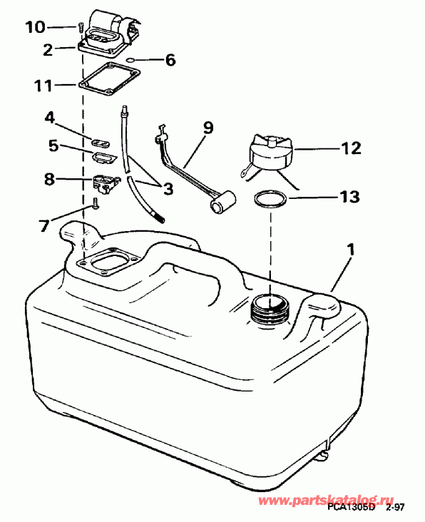 ��������� ��������� Evinrude SE35RWECS 1998  - 6 ������ /  6 Gallon
