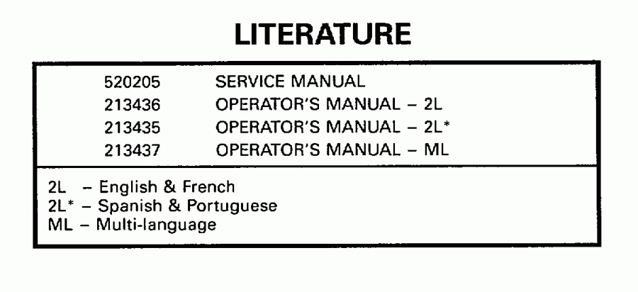  EVINRUDE SE35RWECS 1998  - terature - terature