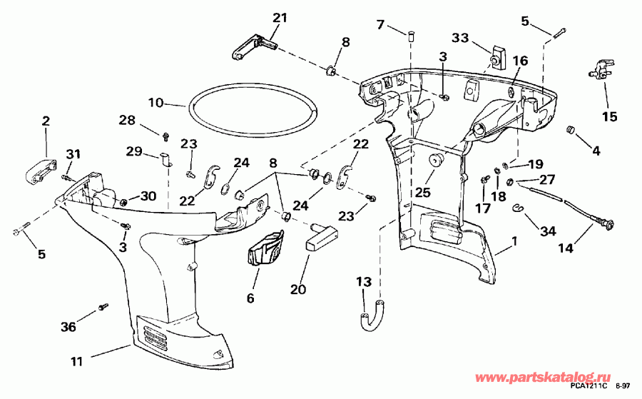  Evinrude SE35RWECS 1998  - wer Engine Cover