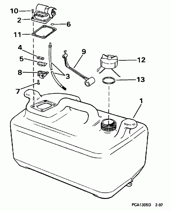 ����� EVINRUDE SE35RWLECS 1998  - 6 ������ -  6 Gallon