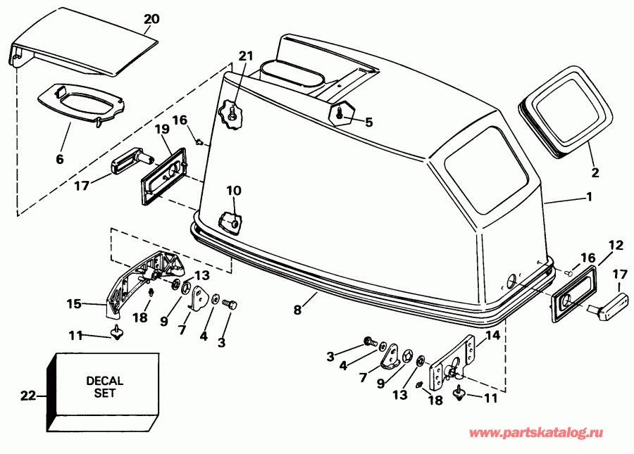 �������� ��������� ����� EVINRUDE SE40RPYT2 1998  - gine Cover