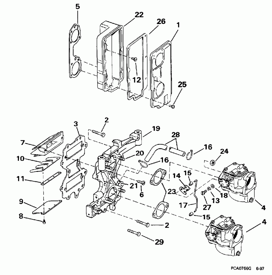 ��������� �������� ����� ������� SE40RPYT2 1998  - take Manifold & Air Silencer