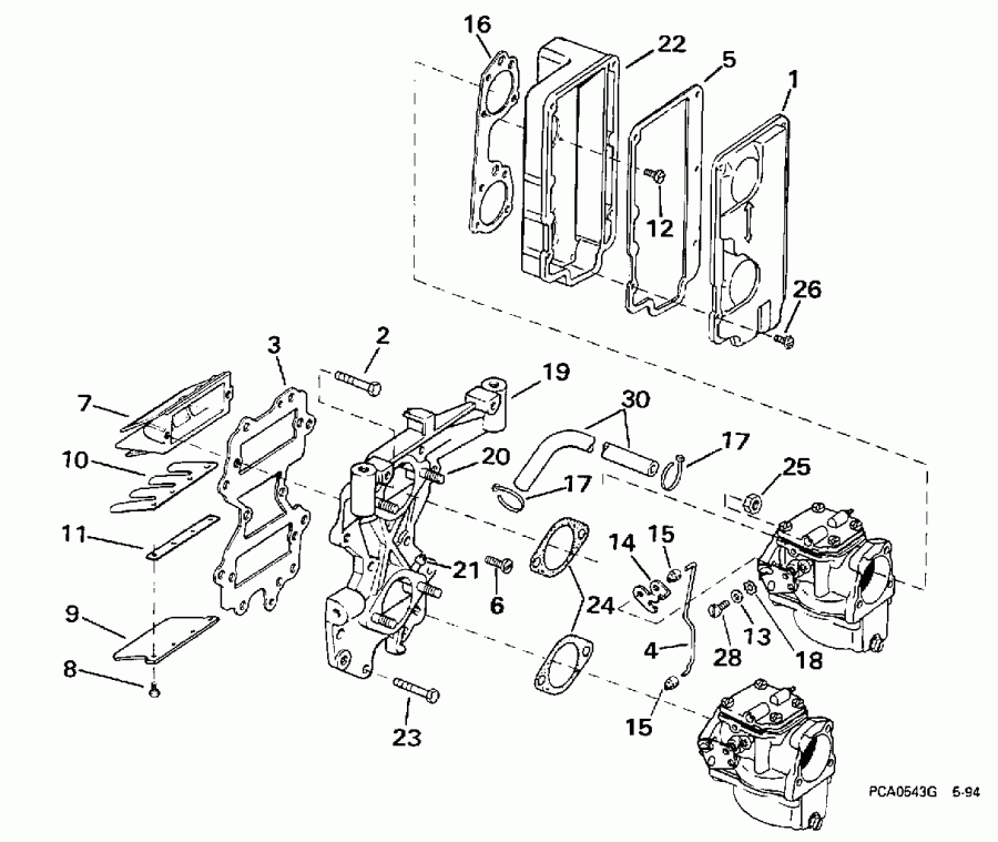 �������� ����� EVINRUDE SE40RSLR 1998  - take Manifold