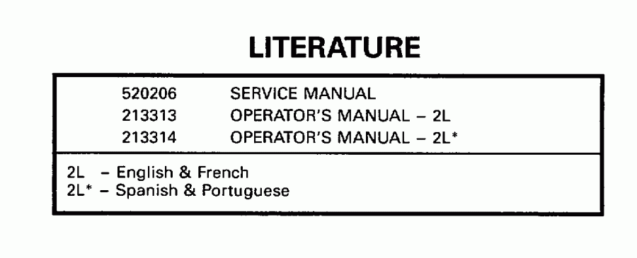  EVINRUDE SE40RSLR 1998  - terature