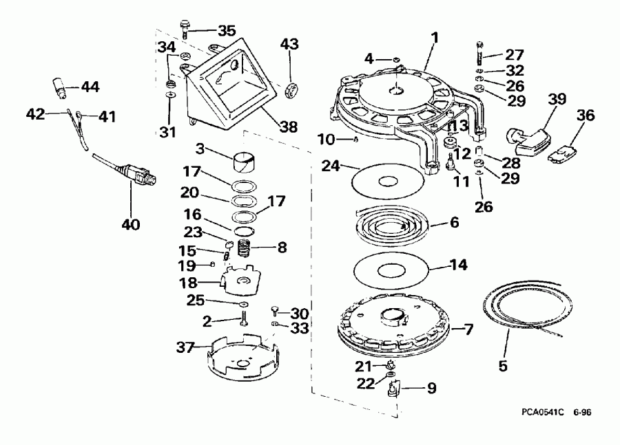 ��������� ����� Evinrude SE40RSLR 1998  - wind Starter / wind �������