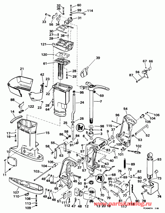  Evinrude SE65RSLD 1998  - dsection
