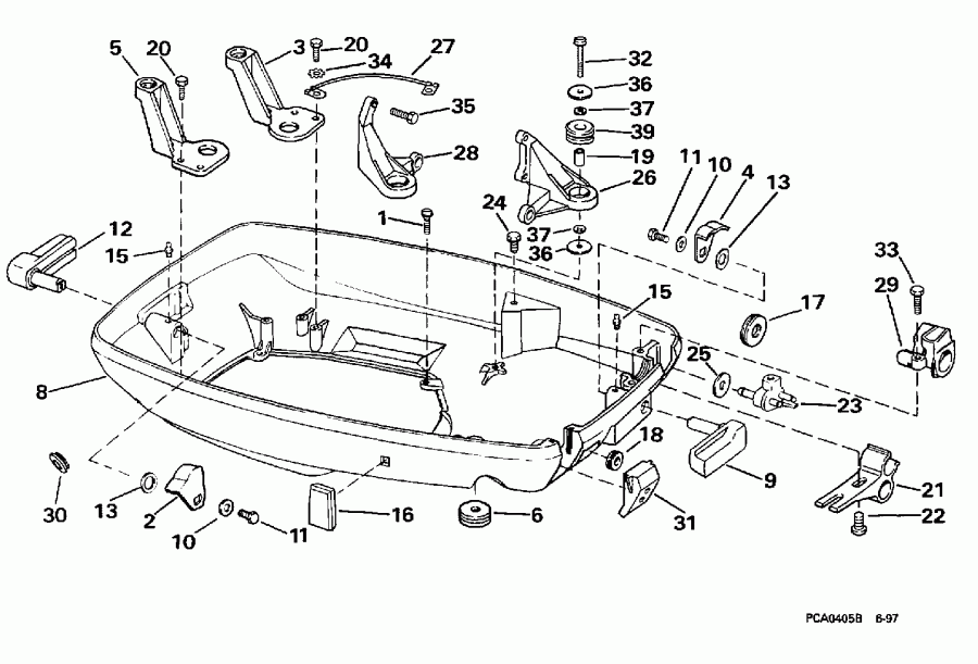 ��������� ��������� EVINRUDE SE65RSYD 1998  - wer Engine Cover / wer ������ ��������� (�����)