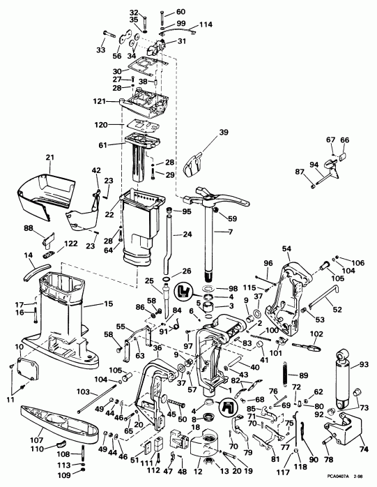 �������� ��������� ����� EVINRUDE SE65RSYD 1998  - dsection